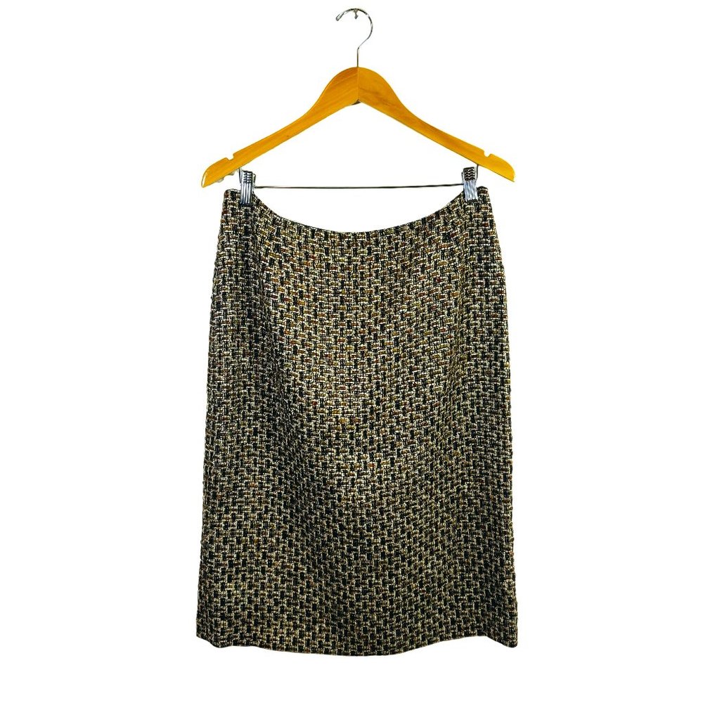 Vintage Escada Tweed Pencil Skirt - Size 42
